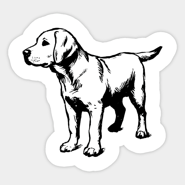 Stick figure sheltie dog in black ink Sticker by WelshDesigns